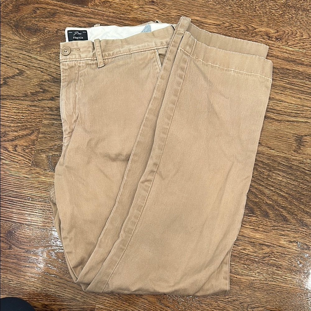J. Crew Tan Chinos Versatile Cotton Blend
